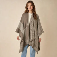 Ton poncho Poncho À Carreaux Style Cape