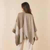 Ton poncho Poncho À Carreaux Style Cape