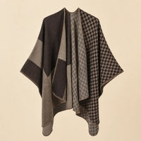 Ton poncho Poncho À Carreaux Style Cape