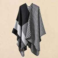 Ton poncho Poncho À Carreaux Style Cape