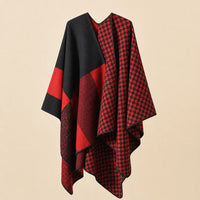 Ton poncho Poncho À Carreaux Style Cape