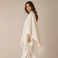 Ton poncho Poncho À Franges Crème