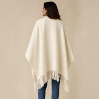 Ton poncho Poncho À Franges Crème