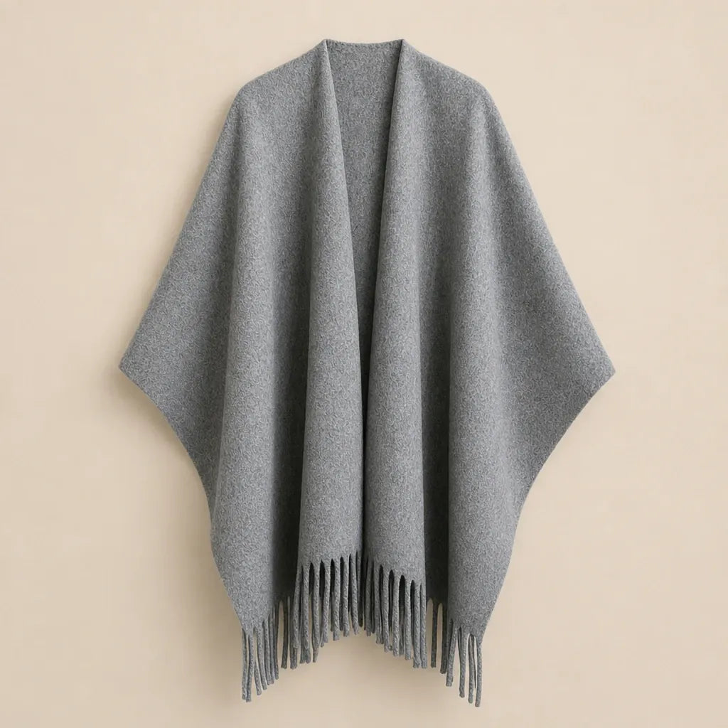 Ton poncho Poncho À Franges Crème