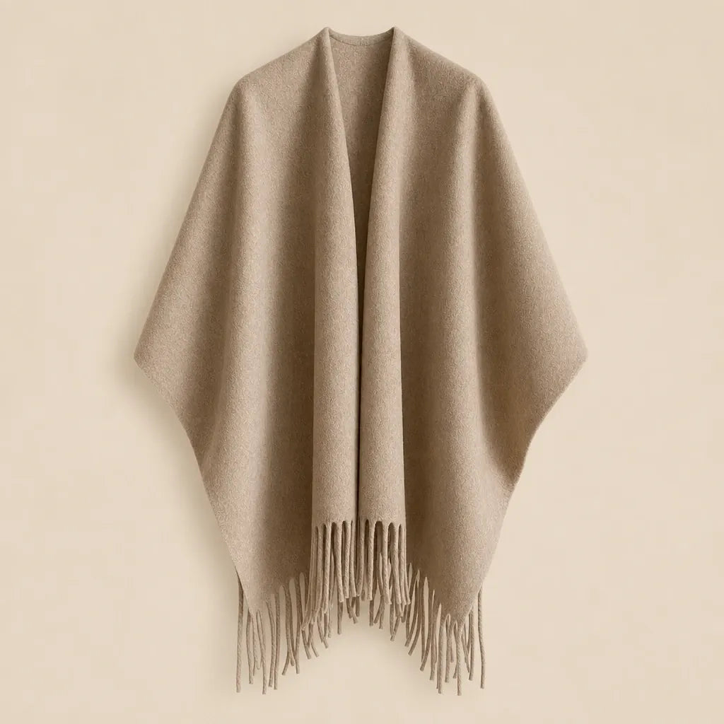 Ton poncho Poncho À Franges Crème
