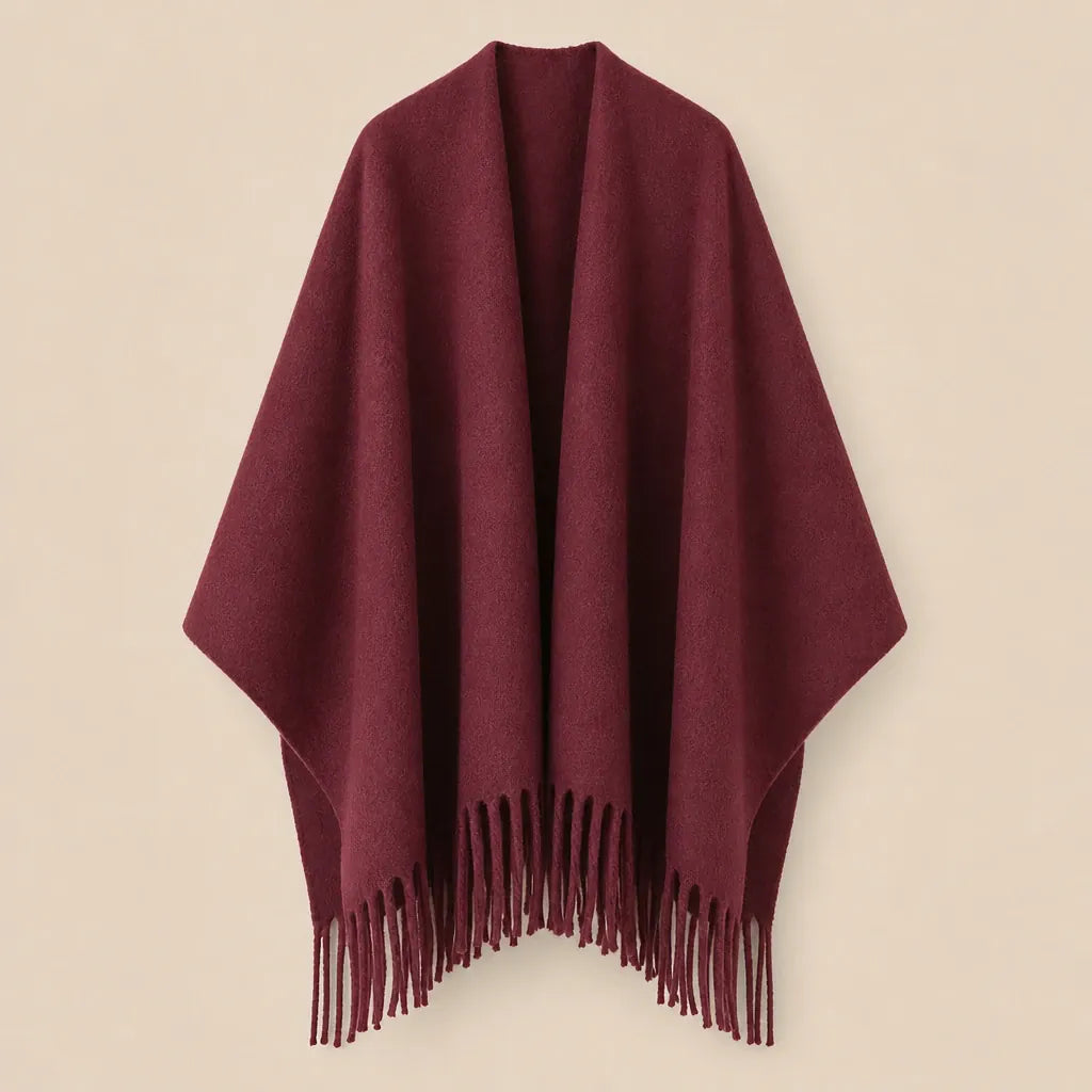 Ton poncho Poncho À Franges Crème
