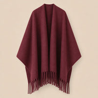Ton poncho Poncho À Franges Crème