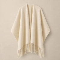 Ton poncho Poncho À Franges Crème