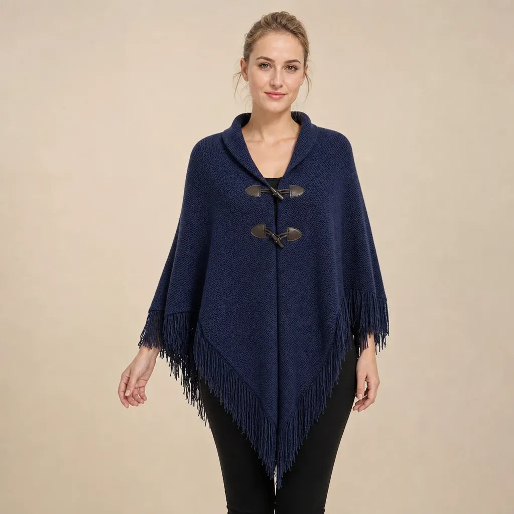 Ton poncho Poncho À Franges En Maille