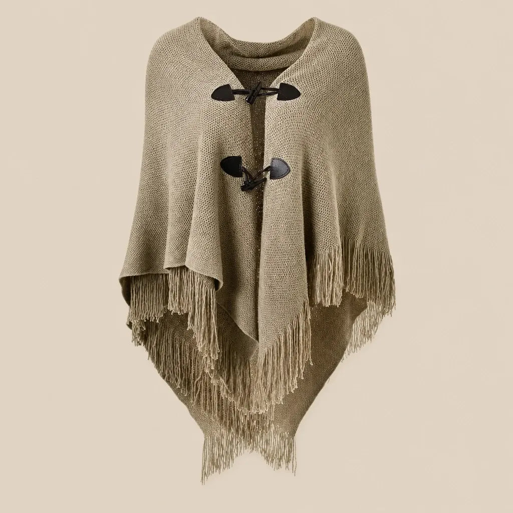 Ton poncho Poncho À Franges En Maille