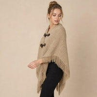 Ton poncho Poncho À Franges En Maille