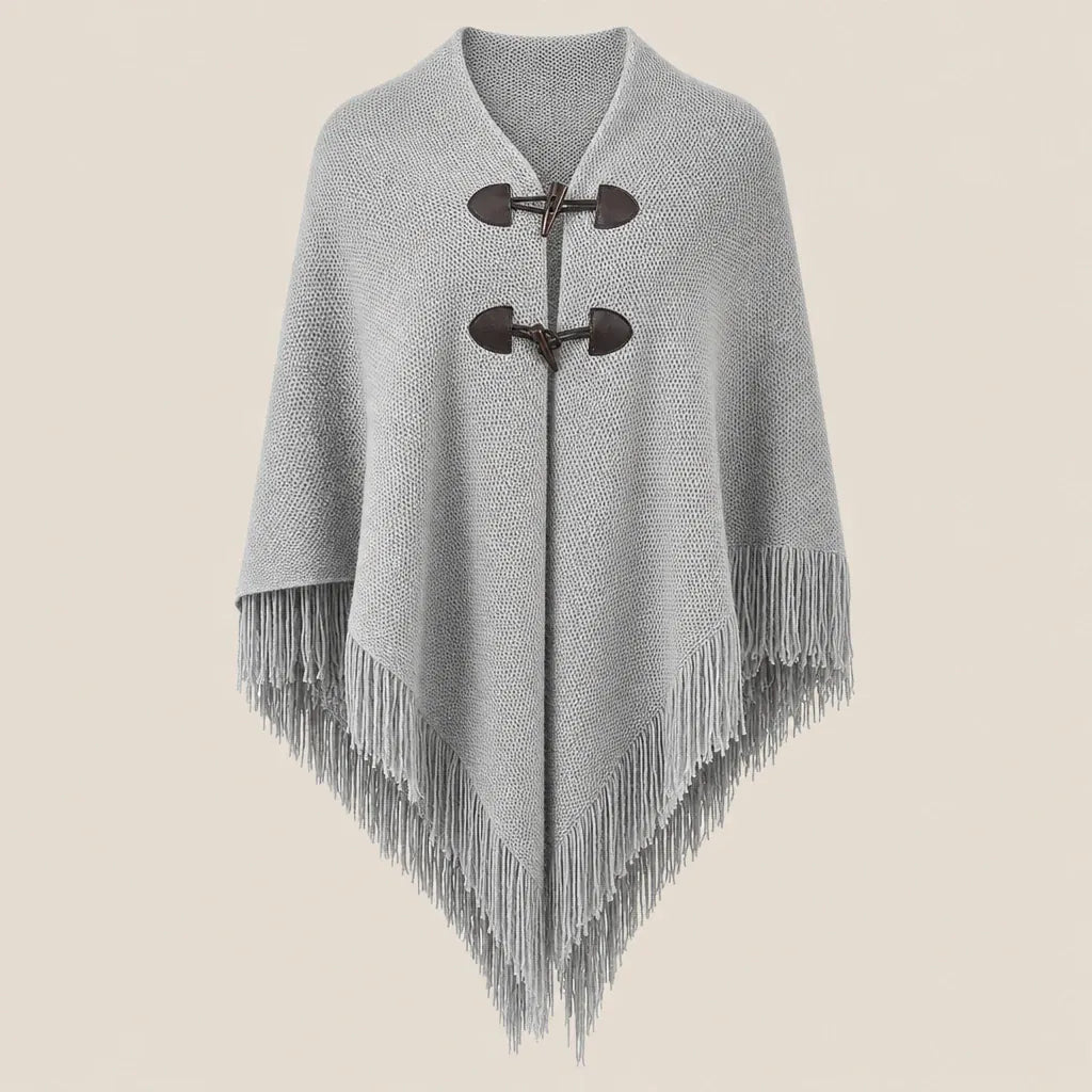 Ton poncho Poncho À Franges En Maille