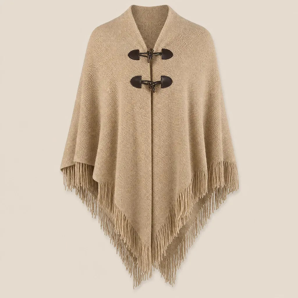 Ton poncho Poncho À Franges En Maille