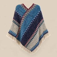Ton poncho Poncho À Franges En Tricot