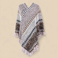 Ton poncho Poncho À Franges En Tricot