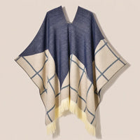Ton poncho Poncho À Franges Jacquard Printemps