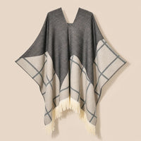 Ton poncho Poncho À Franges Jacquard Printemps
