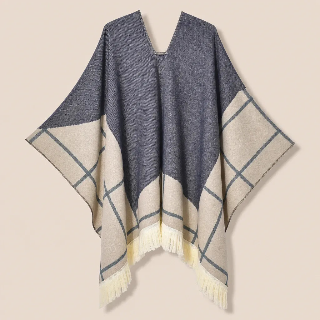 Ton poncho Poncho À Franges Jacquard Printemps