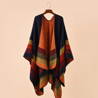 Ton poncho Poncho Acrylique À Rayures Ouvert