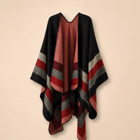 Ton poncho Poncho Acrylique À Rayures Ouvert