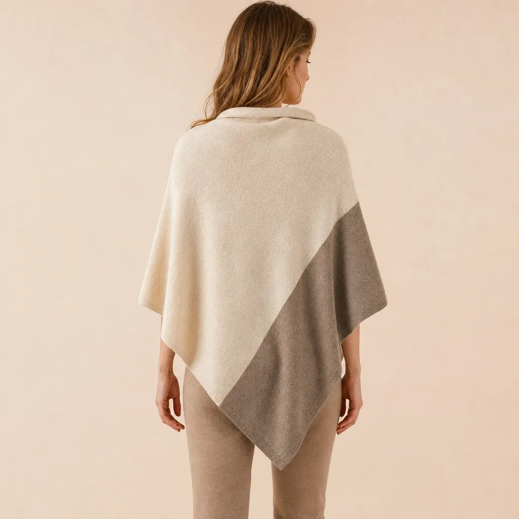 Ton poncho Poncho Asymétrique En Maille Pour Femme