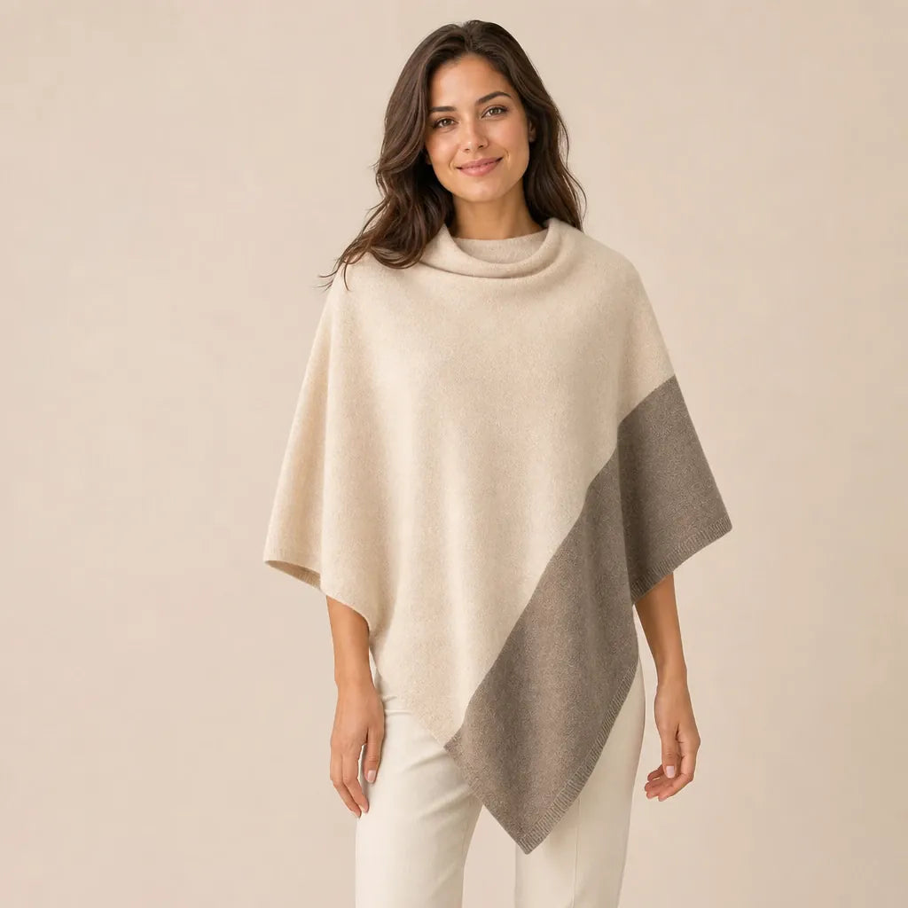 Ton poncho Poncho Asymétrique En Maille Pour Femme