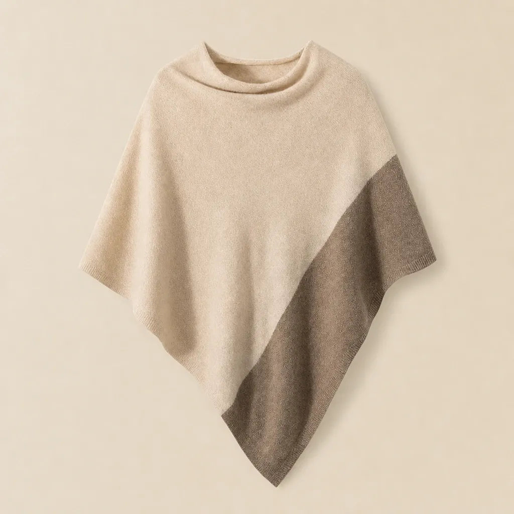Ton poncho Poncho Asymétrique En Maille Pour Femme