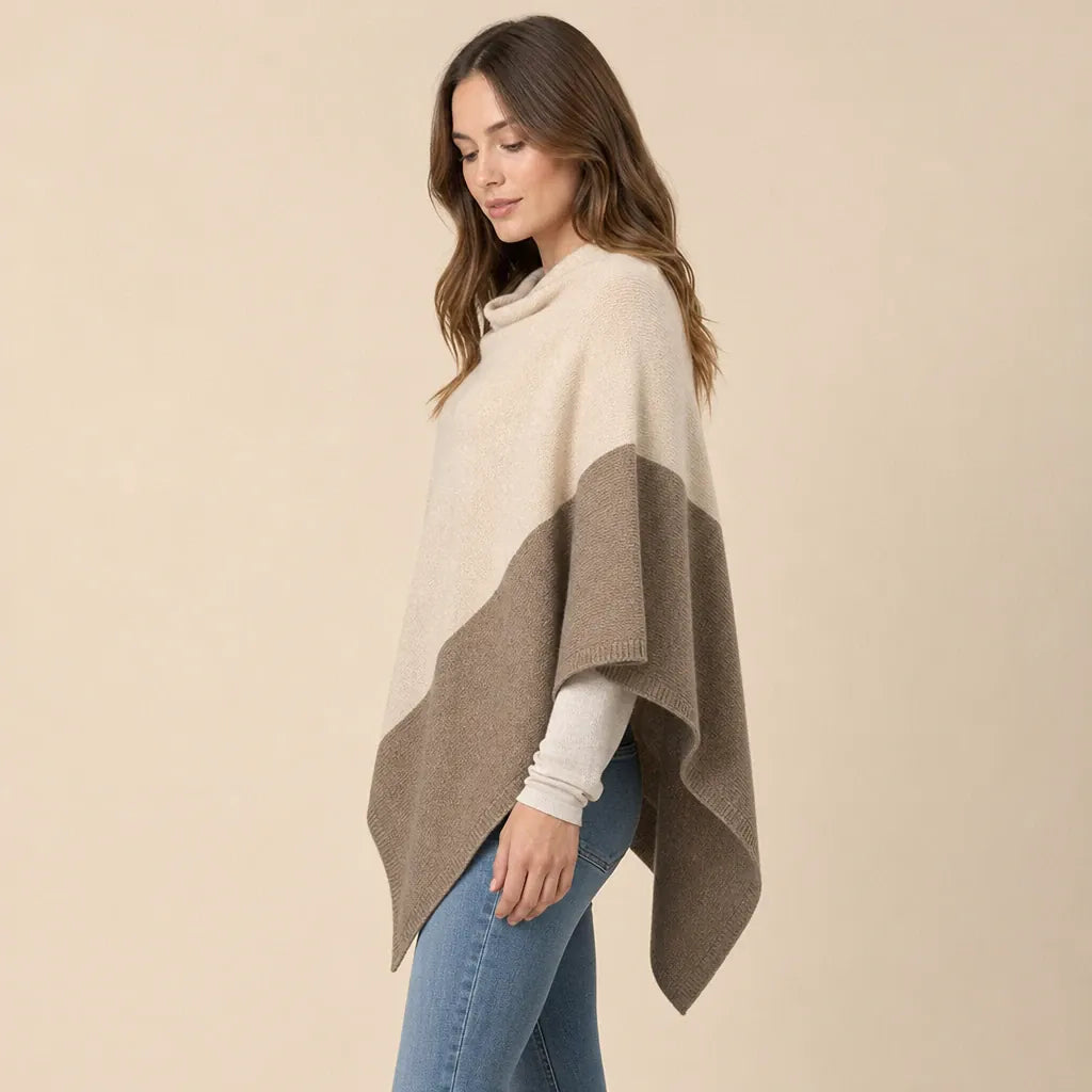 Ton poncho Poncho Asymétrique En Maille Pour Femme