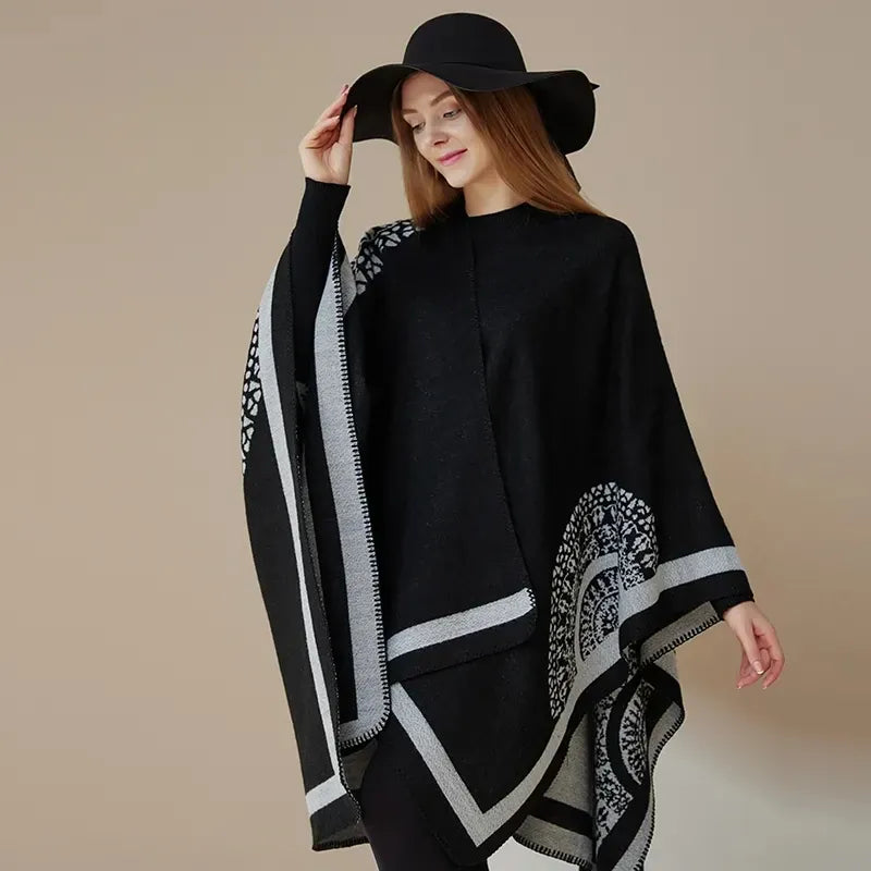 Ton poncho Poncho Automne Ample Imprimé