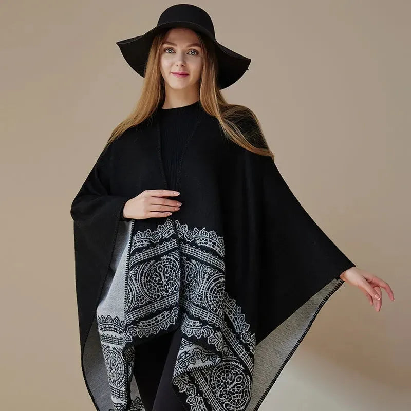 Ton poncho Poncho Automne Ample Imprimé