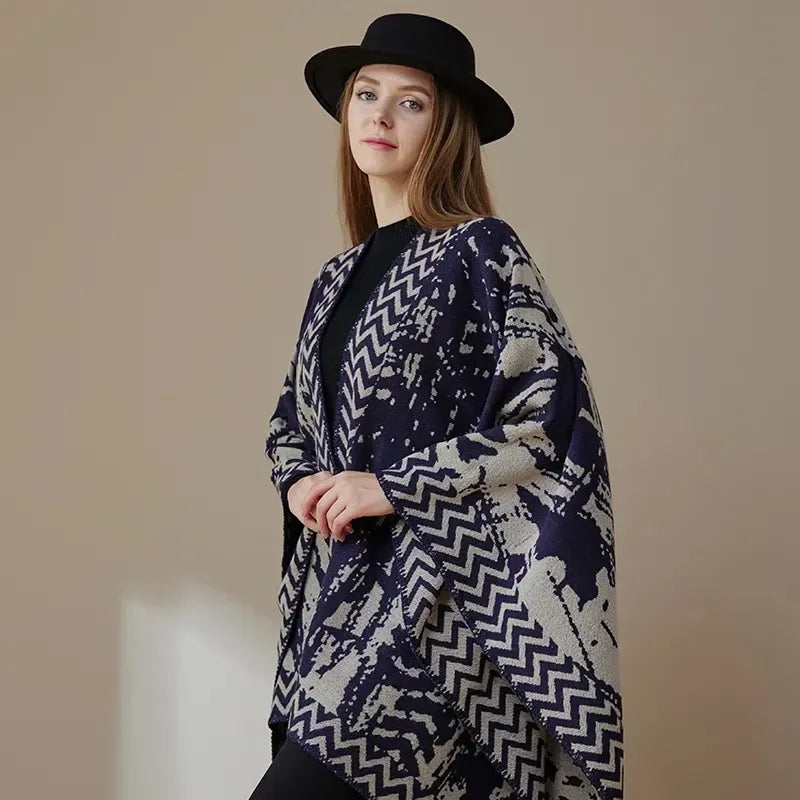 Ton poncho Poncho Automne Ample Imprimé
