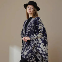 Ton poncho Poncho Automne Ample Imprimé