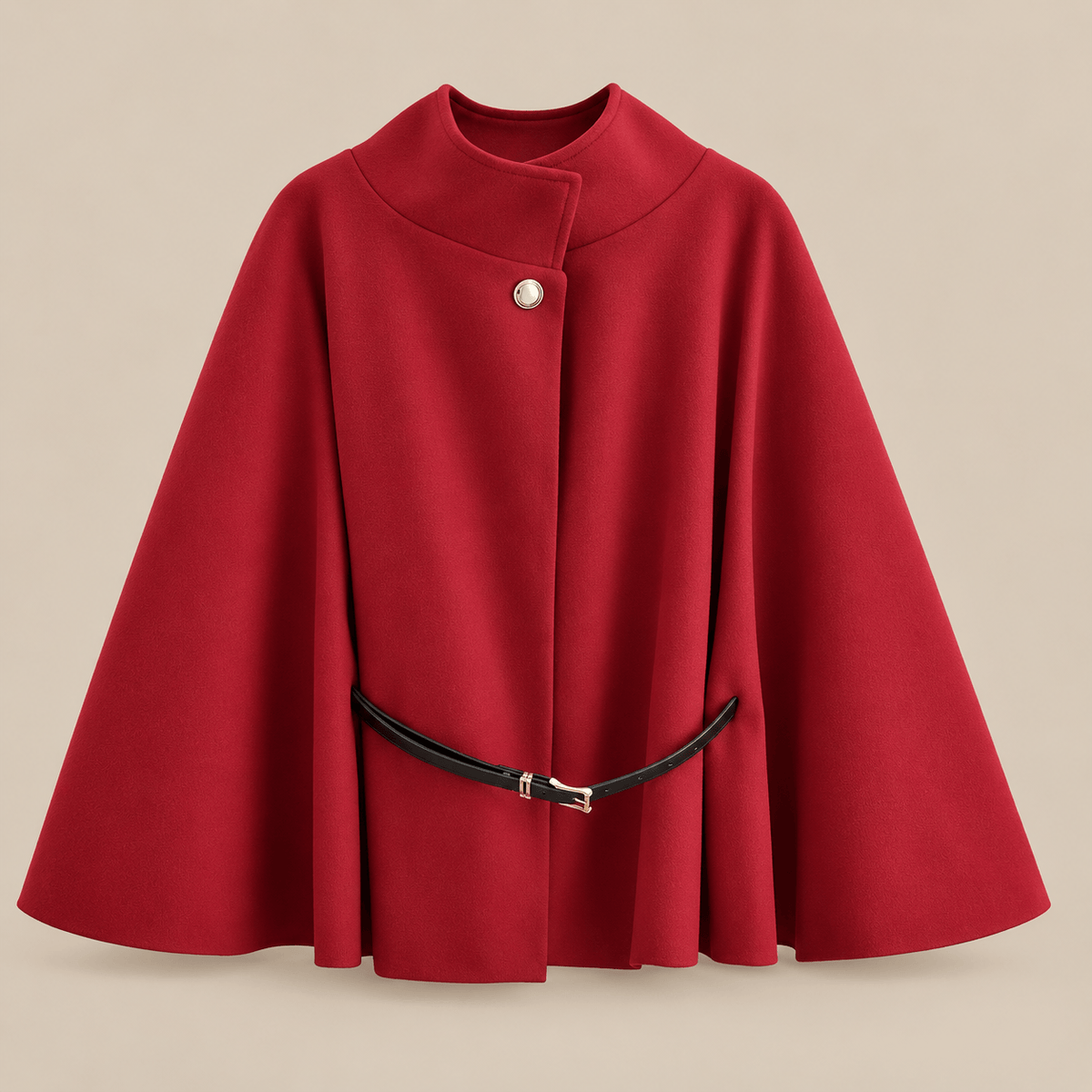 Ton poncho Poncho Avec Ceinture Col Montant
