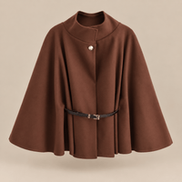 Ton poncho Poncho Avec Ceinture Col Montant