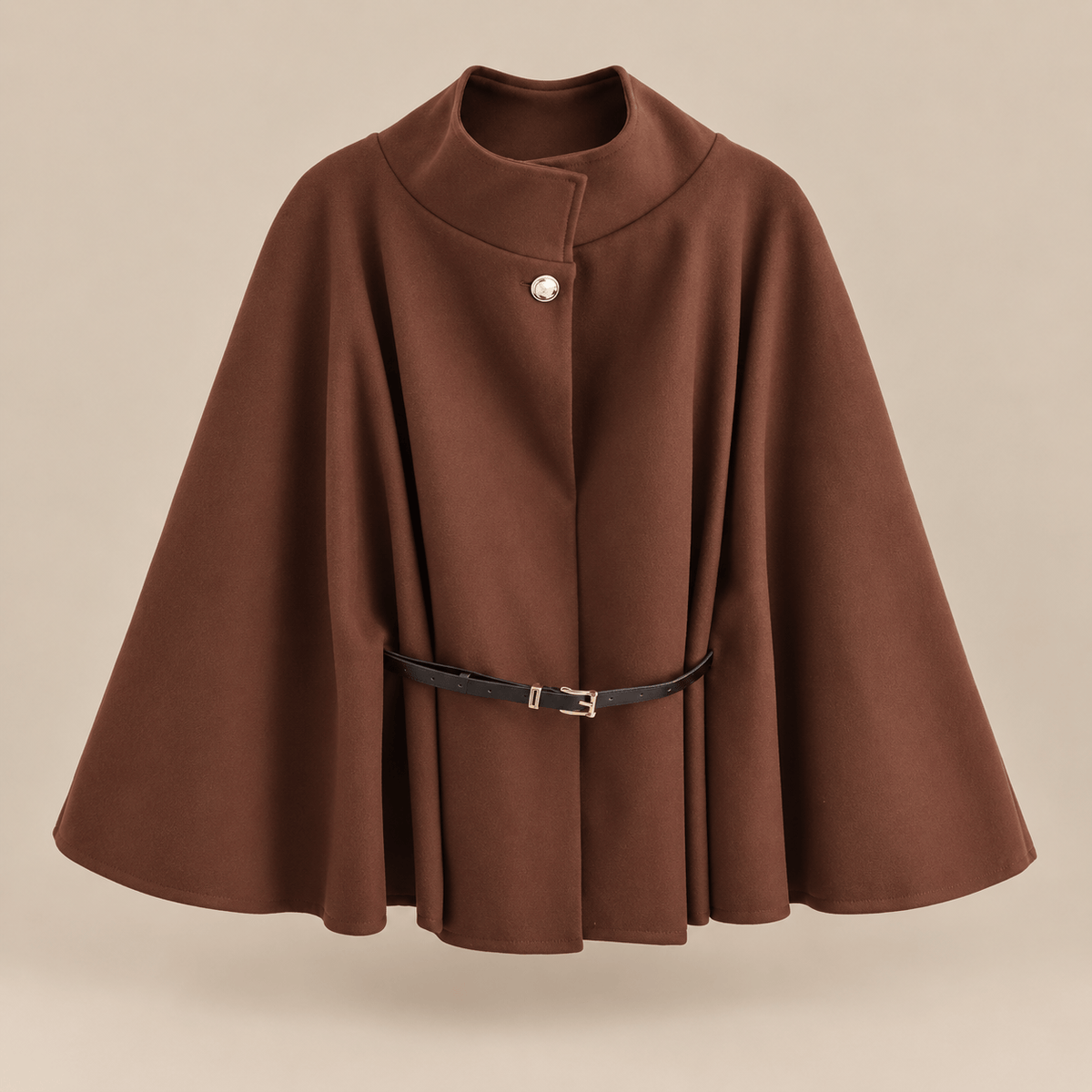 Ton poncho Poncho Avec Ceinture Col Montant