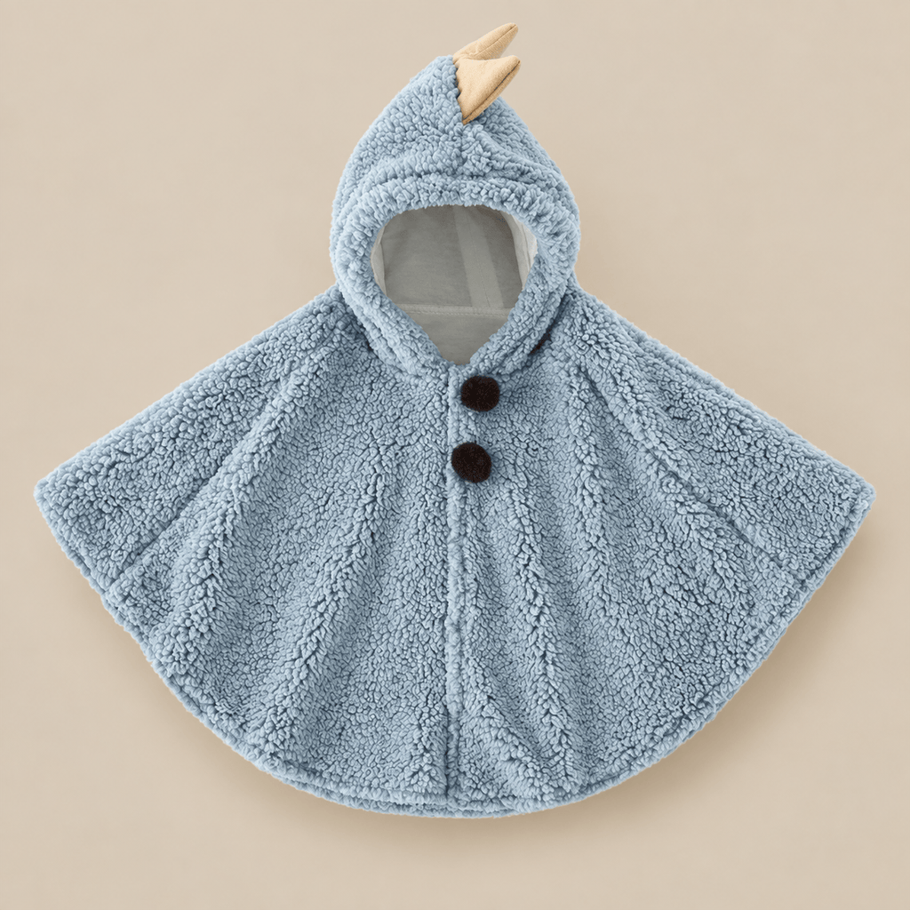 Ton poncho Poncho Bebe Effet Peluche À Capuche Oreilles