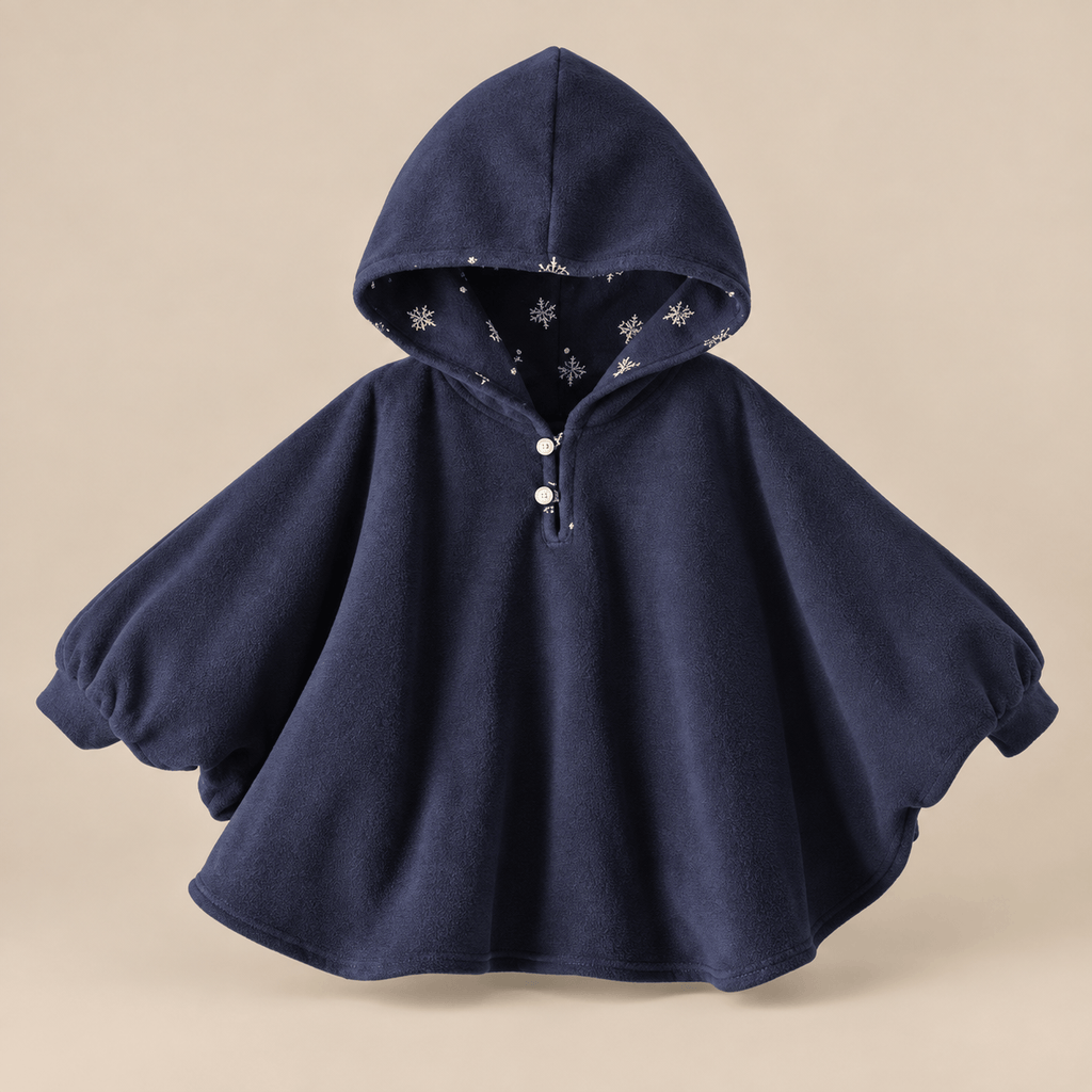 Ton poncho Poncho Bebe Hiver Polaire Bleu Marine