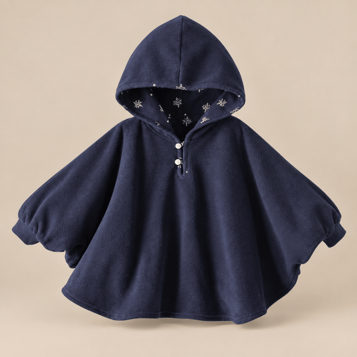 Ton poncho Poncho Bebe Hiver Polaire Bleu Marine