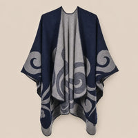 Ton poncho Poncho Beige Femme Châle Motif Ethnique