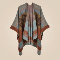 Ton poncho Poncho Beige Femme Châle Motif Ethnique