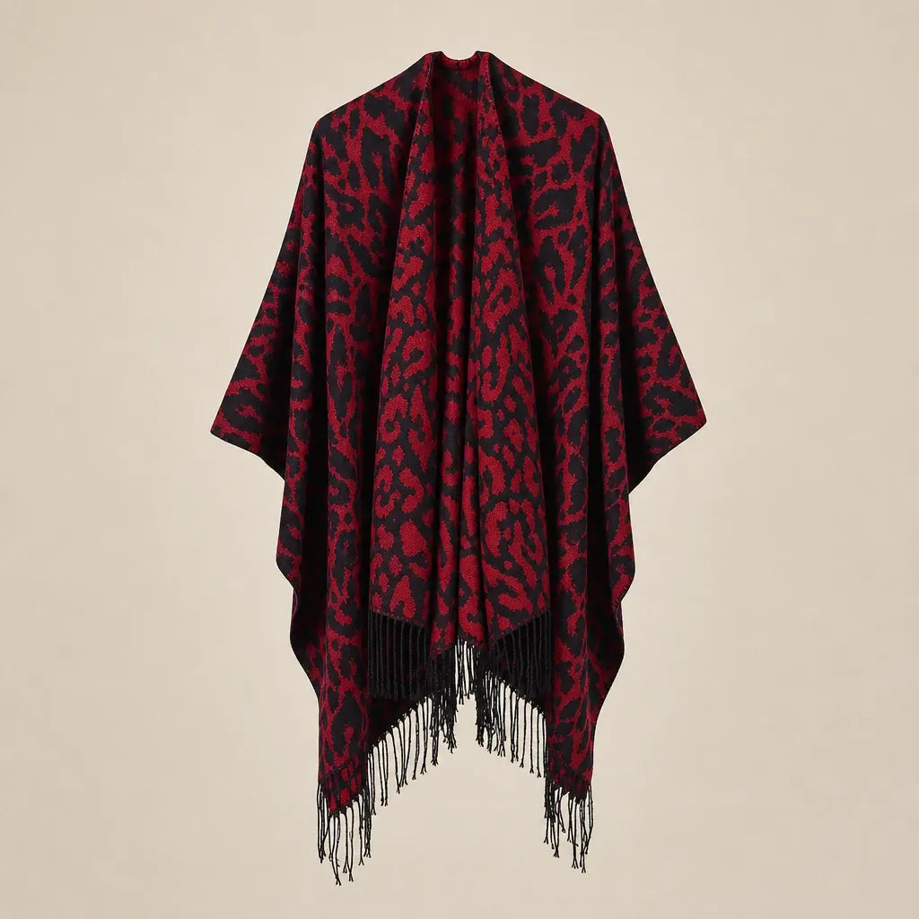 Ton poncho Poncho Beige Femme Châle Motif Ethnique