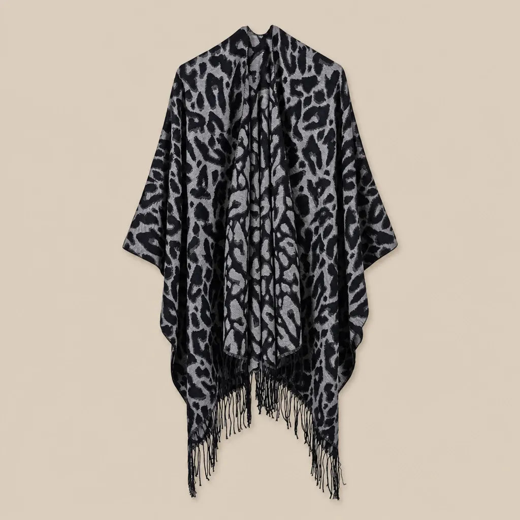 Ton poncho Poncho Beige Femme Châle Motif Ethnique