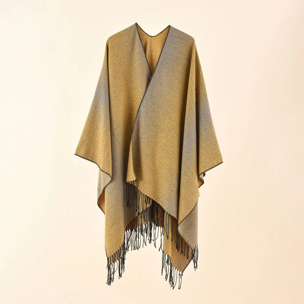 Ton poncho Poncho Bleu À Franges