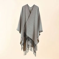 Ton poncho Poncho Bleu À Franges