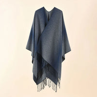 Ton poncho Poncho Bleu À Franges