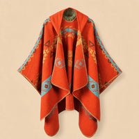 Ton poncho Poncho Cachemire Artificiel À Capuche À Franges
