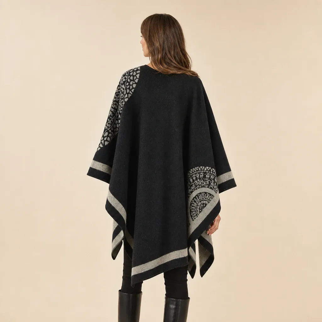 Ton poncho Poncho Cachemire Floral