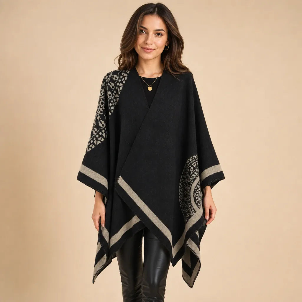 Ton poncho Poncho Cachemire Floral