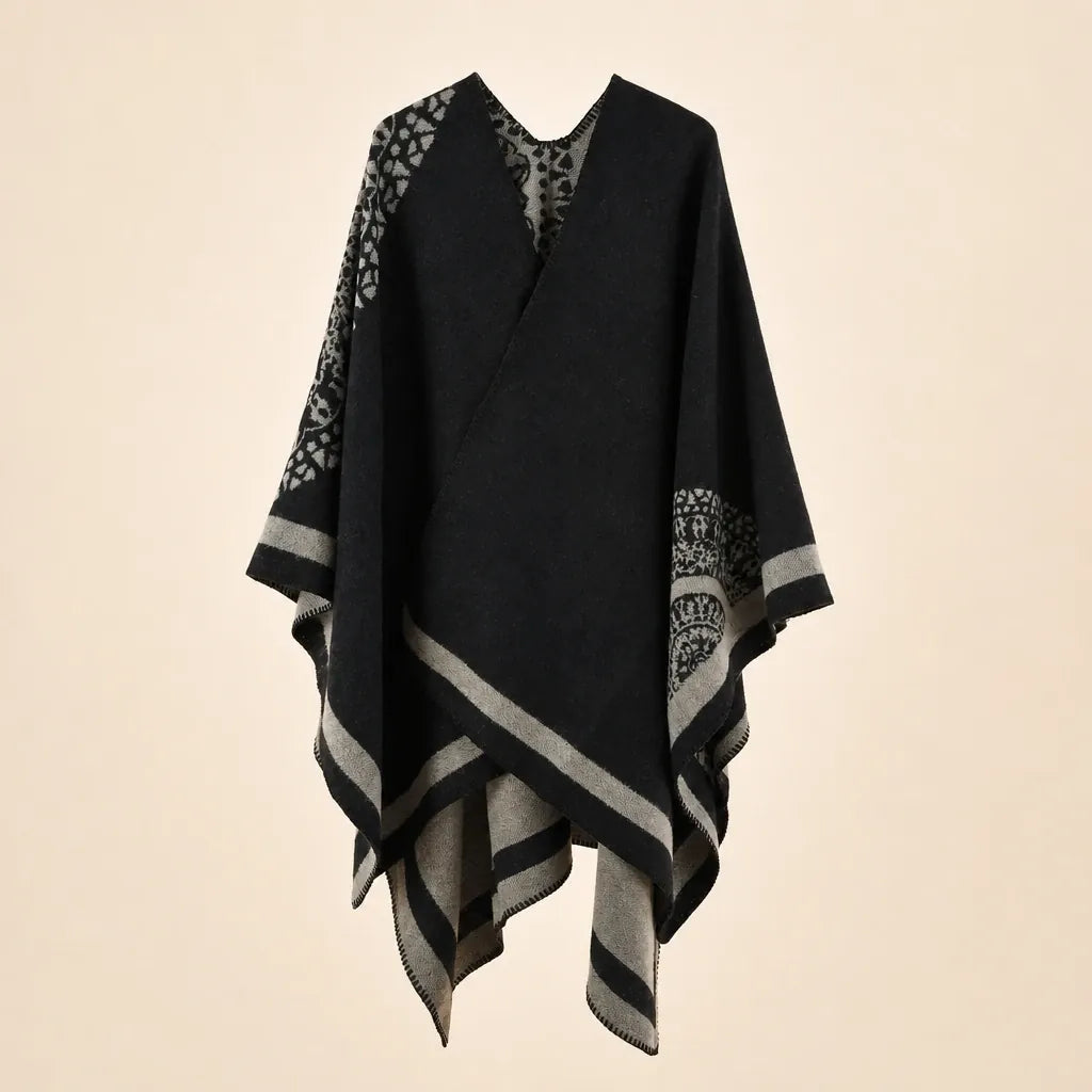 Ton poncho Poncho Cachemire Floral