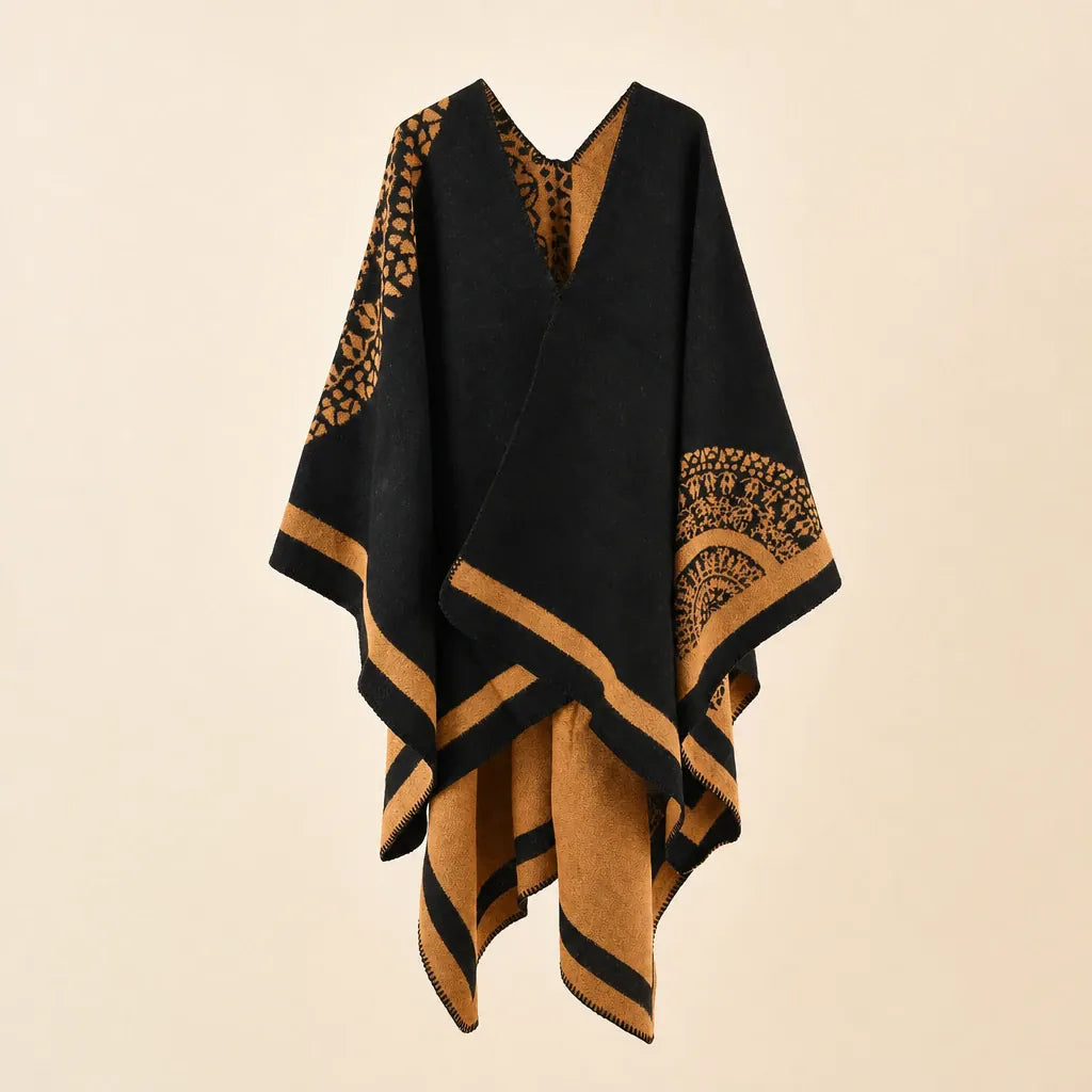 Ton poncho Poncho Cachemire Floral